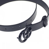 グッチ GUCCI GGマーモント スリム 414516_18YXV_1000 ベルト レザー ブラック サイズ75 メンズ【中古】【Sランク】