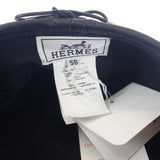 エルメス HERMES サントノーレチャーム 58 H212010N_GF58 ベレー帽 カシミヤ レザー CHARBON グレー レディース【中古】【Sランク】