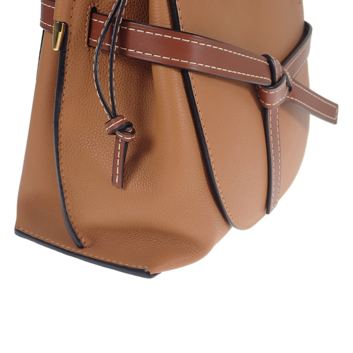 ロエベ LOEWE ゲートトップハンドルバッグS 321.12.U61 2WAYバッグ ハンドバッグ カーフ ライトキャラメル ピーカンカラー レディース【中古】【Aランク】