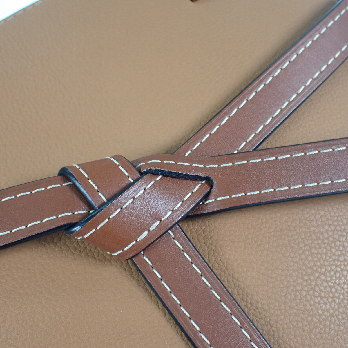 ロエベ LOEWE ゲートトップハンドルバッグS 321.12.U61 2WAYバッグ ハンドバッグ カーフ ライトキャラメル ピーカンカラー レディース【中古】【Aランク】