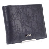 ディオール Dior コインケース付きウォレット 2ESBC027VPD_H03E 二つ折り財布 カーフ ブラック メンズ【中古】【SAランク】