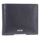 ディオール Dior コインケース付きウォレット 2ESBC027VPD_H03E 二つ折り財布 カーフ ブラック メンズ【中古】【SAランク】