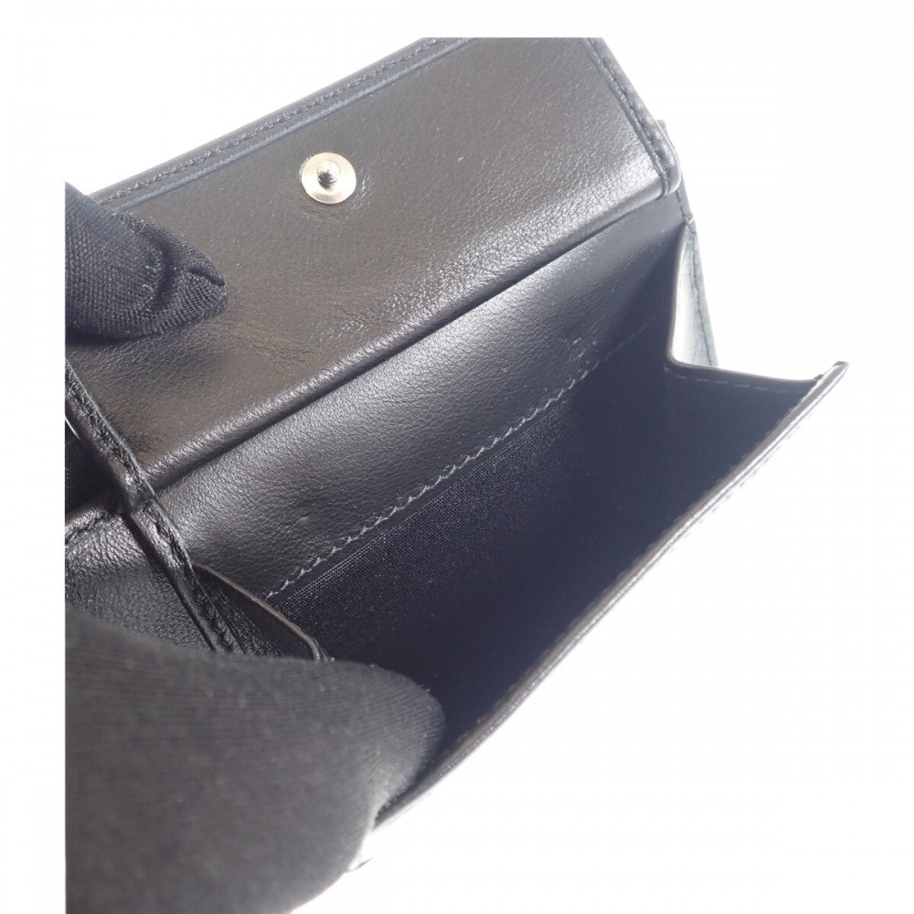 ディオール Dior コインケース付きウォレット 2ESBC027VPD_H03E 二つ折り財布 カーフ ブラック メンズ【中古】【SAランク】