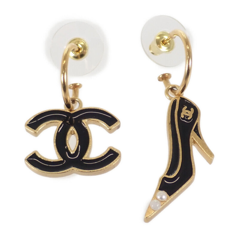 シャネル CHANEL ココマーク パンプスモチーフ ピアス GP フェイクパール ゴールド レディース【中古】【ABランク】