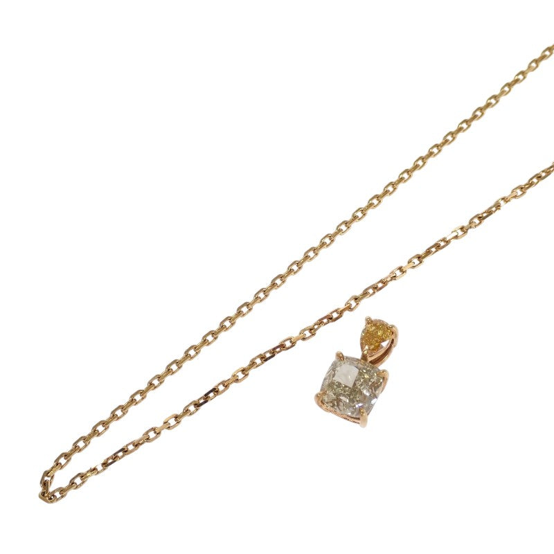デザイン ジュエリー クッション モディファイド ネックレス K18イエローゴールド レディース【中古】【Aランク】