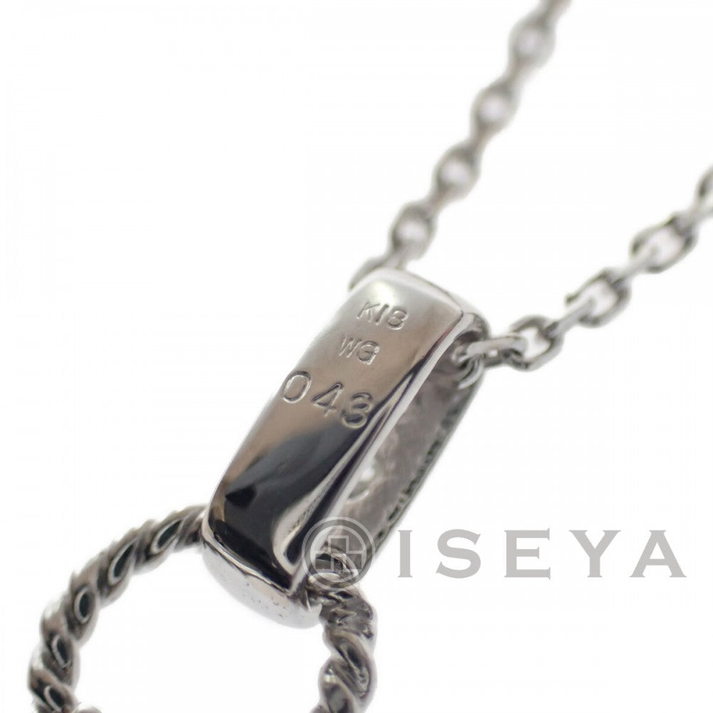 デザイン ジュエリー アンカー 錨 ネックレス K18ホワイトゴールド ダイヤモンド レディース【中古】【Aランク】