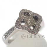 【中古】 デザインジュエリー リング Pt900プラチナ ダイヤモンド ダイヤモンド レディース【Aランク】