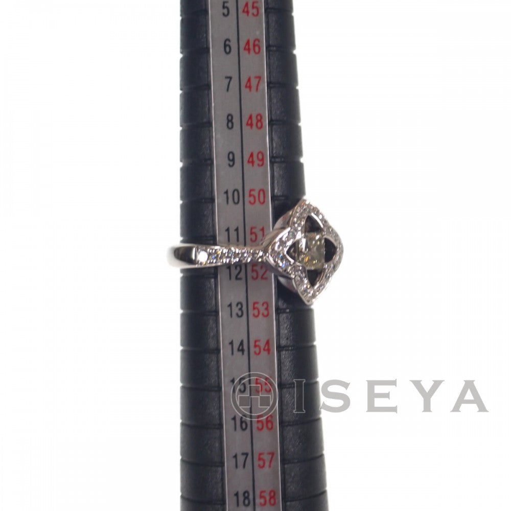 設計珠寶 11.5號 戒指 Pt900鉑金 鑽石 女士【中古】【A級】