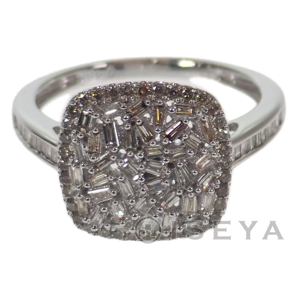 リング 指輪 テーパーダイヤモンド1.66ct 15号 K18WG ホワイトゴールド / 64821【FJ】