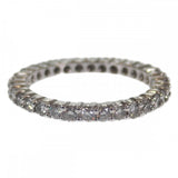 【中古】 デザイン ジュエリー フルエタニティ リング K18ホワイトゴールド ダイヤモンド サイズ棒約12号 レディース【Aランク】