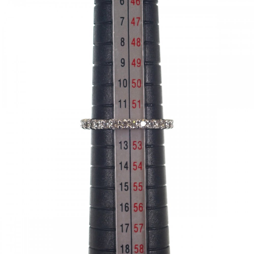 【中古】 デザイン ジュエリー フルエタニティ リング K18ホワイトゴールド ダイヤモンド サイズ棒約12号 レディース【Aランク】