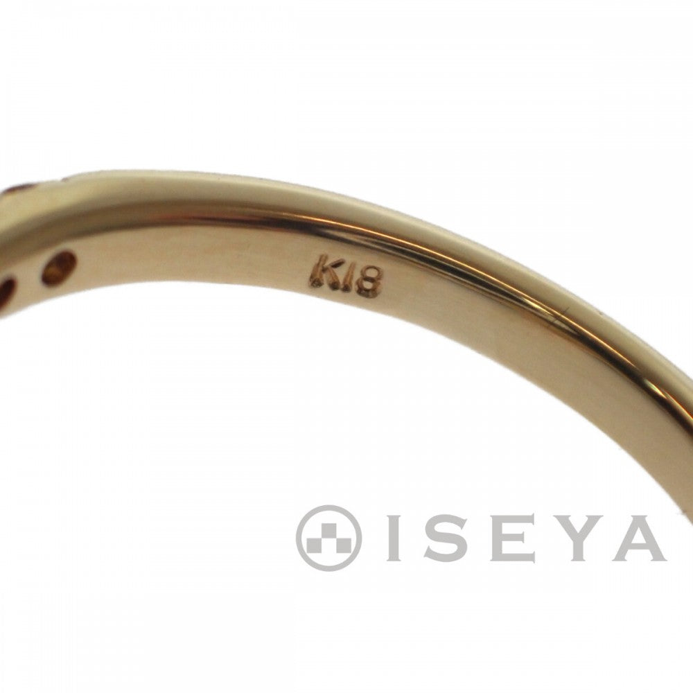 デザインジュエリー ハートモチーフ 9号 リング K18イエローゴールド ダイヤモンド レディース【中古】【Aランク】
