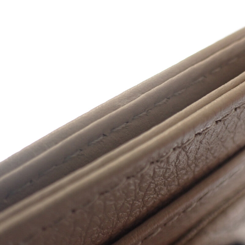 ディオール Dior カードホルダー DIOR CARO S5130UWHC_M116 カードケース カーフ ベージュ ゴールド金具 レディース【中古】【SAランク】