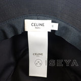 セリーヌ CELINE バケット M 2AU5B968P.38UB ハット ギャバジンコットン ブラック メンズ【中古】【Sランク】