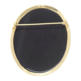 【中古】 K18 デザインジュエリー カメオ ブローチ K18イエローゴールド ネイビー ゴールド メノウ レディース【Aランク】