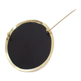 【中古】 K18 デザインジュエリー カメオ ブローチ K18イエローゴールド ネイビー ゴールド メノウ レディース【Aランク】