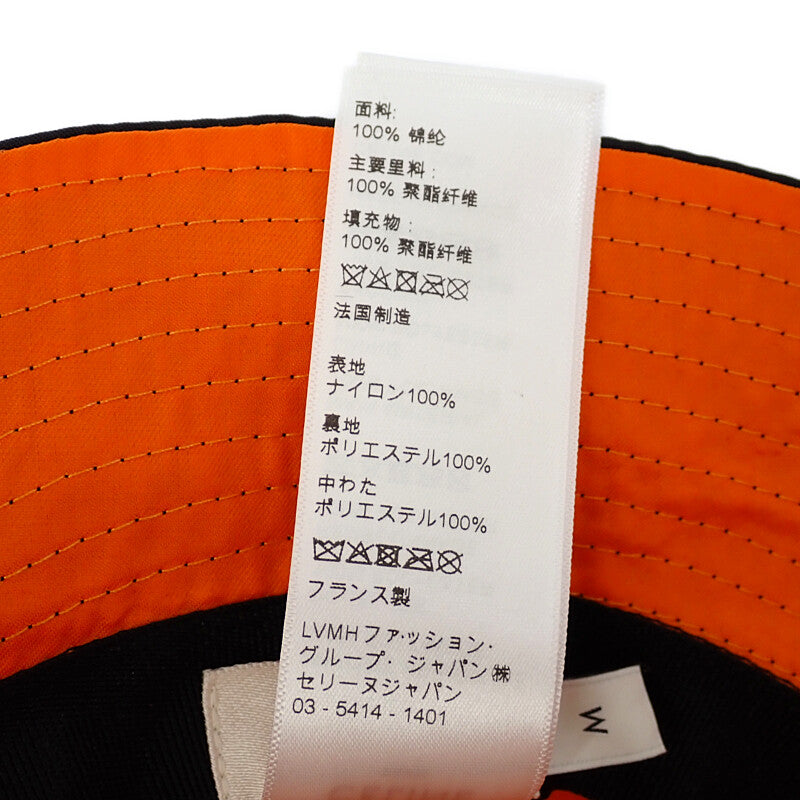 CELINE 思琳 菱格漁夫帽 M 2AUB0930C.38NO 帽子 尼龍 黑色 橘色 男士 女士【二手】【AB級】