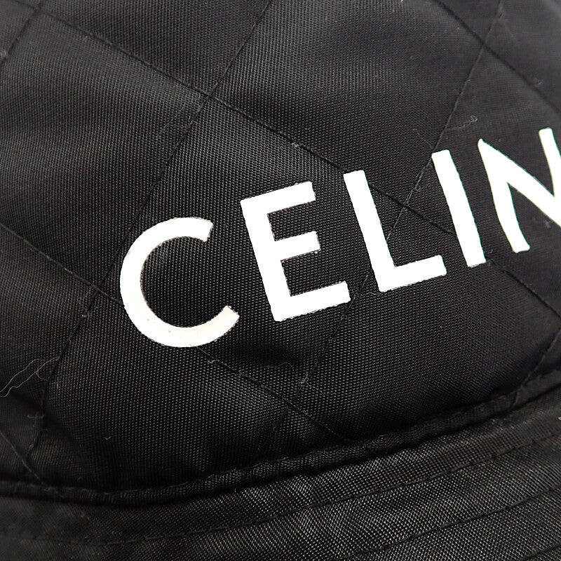 CELINE 思琳 菱格漁夫帽 M 2AUB0930C.38NO 帽子 尼龍 黑色 橘色 男士 女士【二手】【AB級】