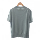 エルメス HERMES Hリフト ニット トップス 40 2H2663D1 半袖Tシャツ カシミヤ Bleu Lichen レディース【中古】【Aランク】