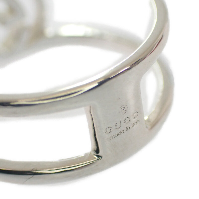 GUCCI 古馳 交織雙G寬版開口戒指 20號 295716J84008106 戒指 銀925 男士 女士【中古】【A級品】