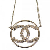 シャネル CHANEL CC サークル ペンダント ネックレス メタル ゴールド メンズ レディース【中古】【Aランク】