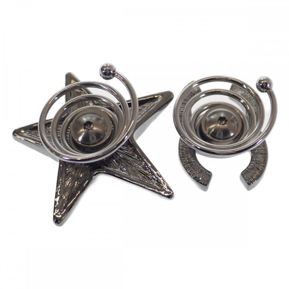 シャネル CHANEL ココマーク スター 2個セット ヘアアクセサリー GP ラインストーン シルバー レディース【中古】【Aランク】