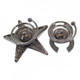 シャネル CHANEL ココマーク スター 2個セット ヘアアクセサリー GP ラインストーン シルバー レディース【中古】【Sランク】