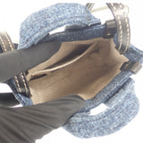 クロエ Chloe woody ナノトート CHC23UP235K3545D 2WAYバッグ ハンドバッグ デニム カーフ ブルー レディース【中古】【Sランク】