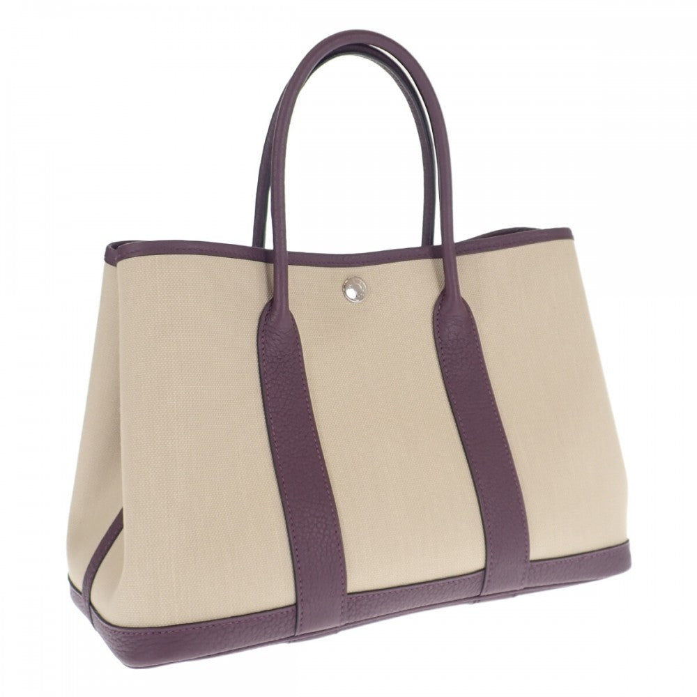 エルメス HERMES ガーデンパーティTPM ハンドバッグ キャンバス ネゴンダ トワルミリタリー ベトン カシス レディース【中古】【Sランク】