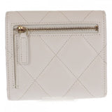 シャネル CHANEL 19フラップウォレット AP2809 三つ折り財布 ラムスキン ホワイト ゴールド金具 レディース【中古】【ABランク】