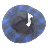 セリーヌ CELINE バケット フランネルチェック S 2AUO4994R.07RK ハット ウール コットン ブルー メンズ レディース【中古】【Aランク】