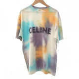 セリーヌ CELINE スタッズロゴ タイダイ XS 2X687957M.14ML 半袖Tシャツ コットン マルチカラー メンズ【中古】【Aランク】
