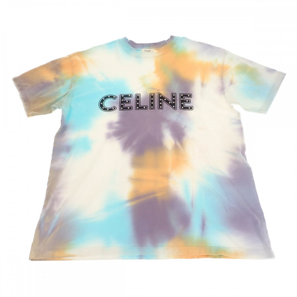 セリーヌ CELINE スタッズロゴ タイダイ XS 2X687957M.14ML 半袖Tシャツ コットン マルチカラー メンズ【中古】【Aランク】