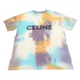 セリーヌ CELINE スタッズロゴ タイダイ XS 2X687957M.14ML 半袖Tシャツ コットン マルチカラー メンズ【中古】【Aランク】