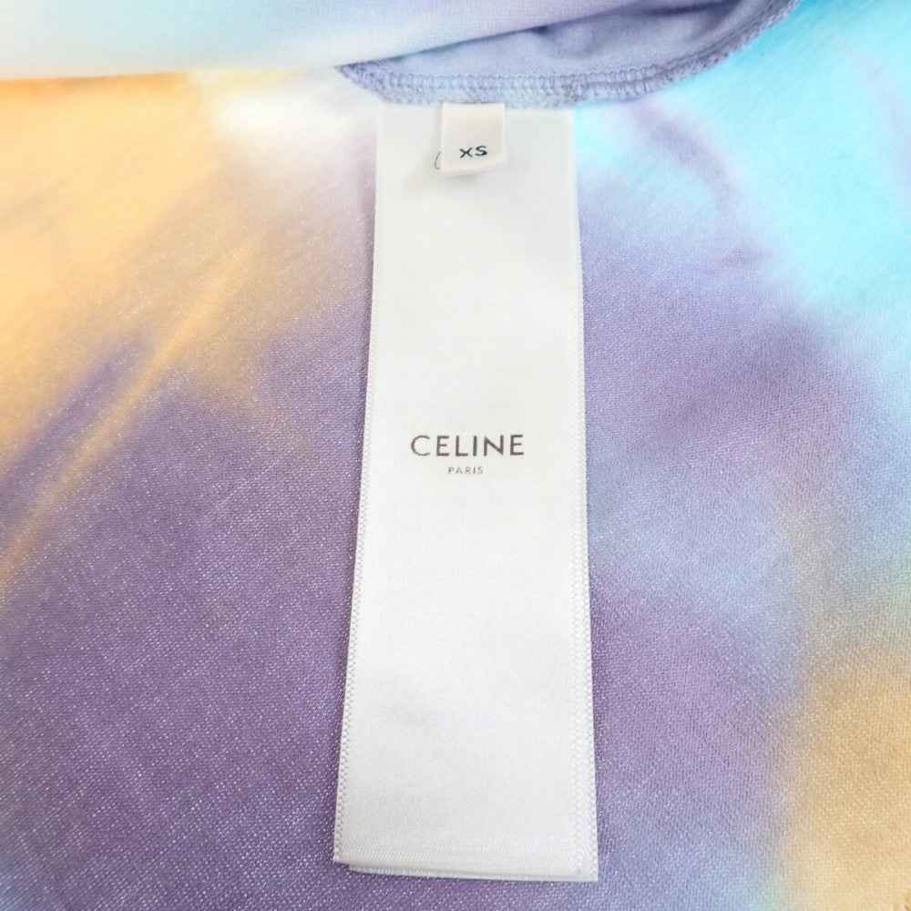 セリーヌ CELINE スタッズロゴ タイダイ XS 2X687957M.14ML 半袖Tシャツ コットン マルチカラー メンズ【中古】【Aランク】