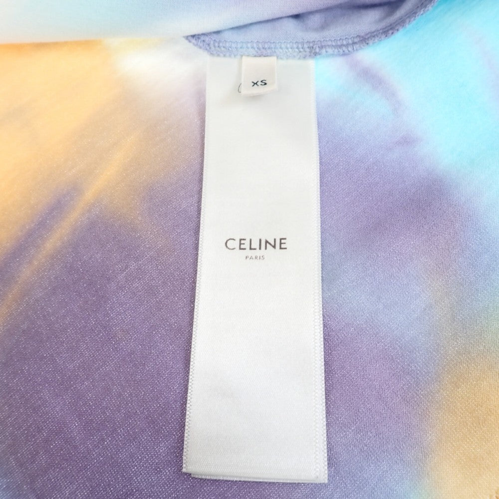 セリーヌ CELINE スタッズロゴ タイダイ XS 2X687957M.14ML 半袖Tシャツ コットン マルチカラー メンズ【中古】【Aランク】