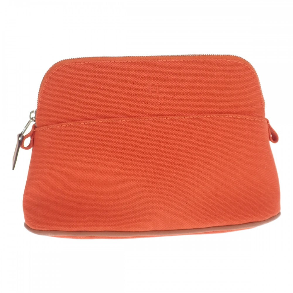 エルメス HERMES ボリードポーチ ミニ 20 H102773M_02 アクセサリーポーチ レザー キャンバス コットン オレンジ フー レディース【中古】【Aランク】