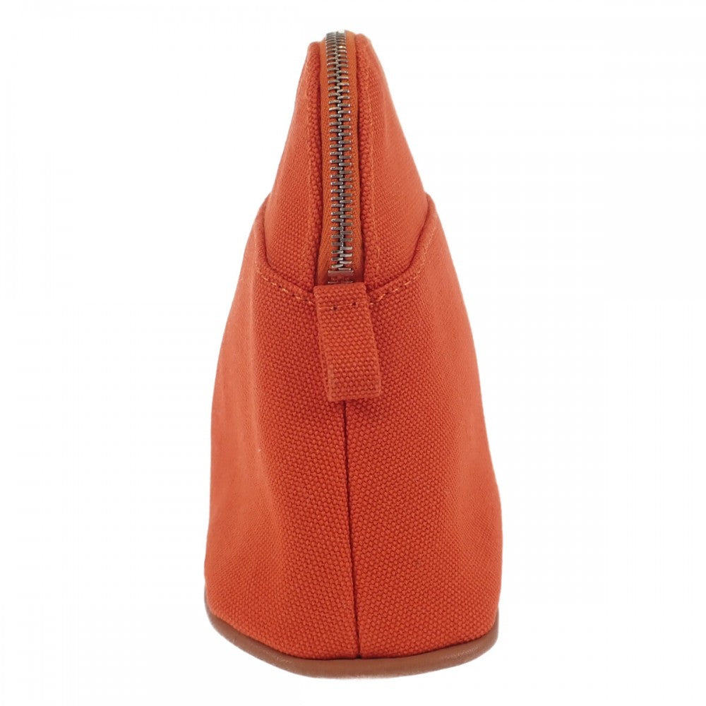 エルメス HERMES ボリードポーチ ミニ 20 H102773M_02 アクセサリーポーチ レザー キャンバス コットン オレンジ フー レディース【中古】【Aランク】