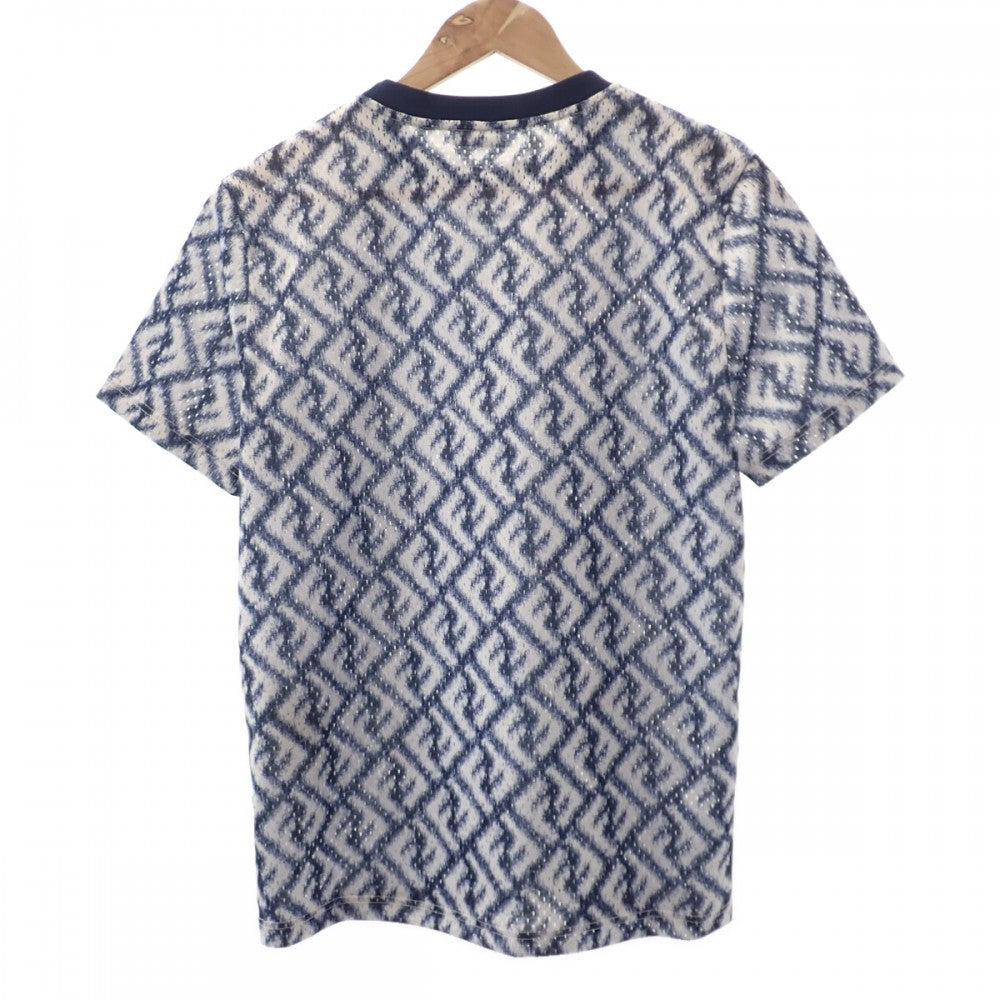 フェンディ FENDI テクニカルメッシュ S FAF682AN66F1KRN 半袖Tシャツ ポリエステル ブルー メンズ【中古】【Aランク】