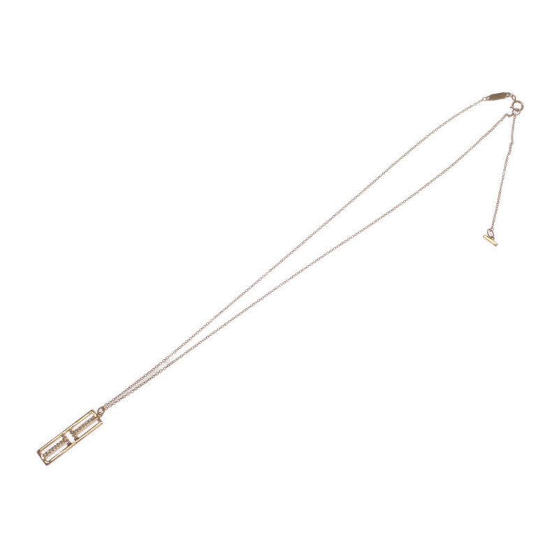 ティファニー TIFFANY&Co. Tトゥー オープン バーティカル バー ペンダント ネックレス K18ピンクゴールド ダイヤモンド レディース メンズ【中古】【Aランク】