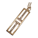 ティファニー TIFFANY&Co. Tトゥー オープン バーティカル バー ペンダント ネックレス K18ピンクゴールド ダイヤモンド レディース メンズ【中古】【Aランク】