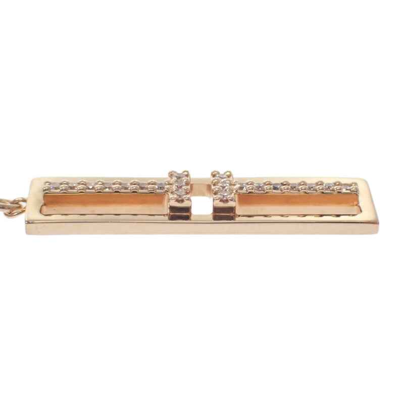 ティファニー TIFFANY&Co. Tトゥー オープン バーティカル バー ペンダント ネックレス K18ピンクゴールド ダイヤモンド レディース メンズ【中古】【Aランク】