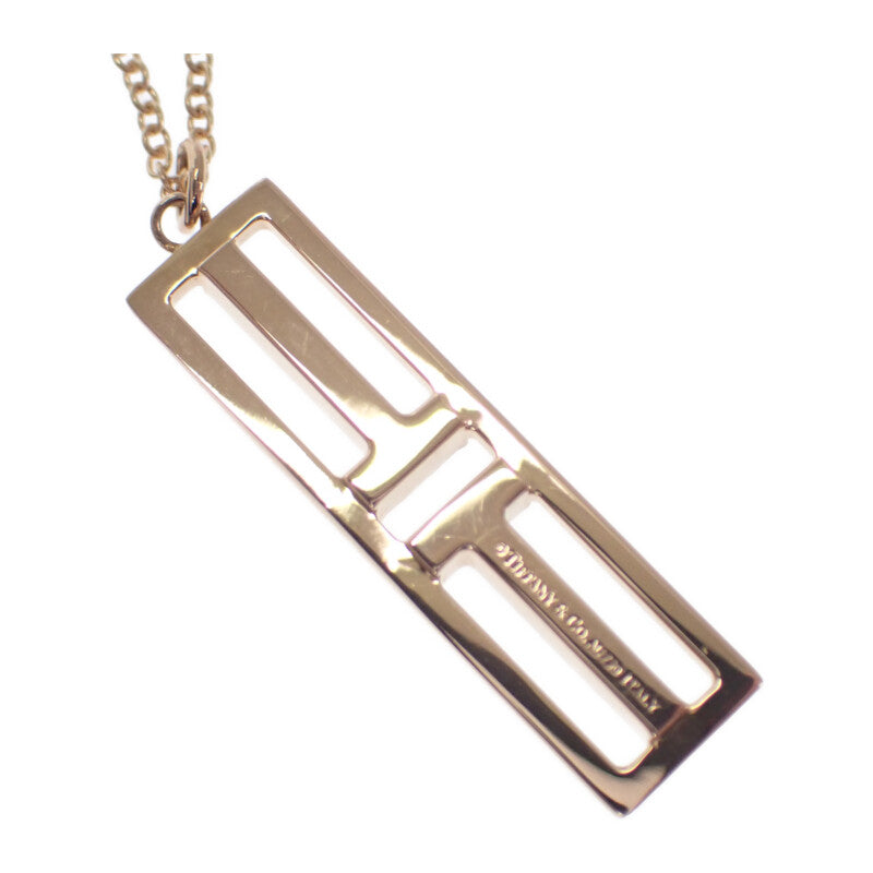 ティファニー TIFFANY&Co. Tトゥー オープン バーティカル バー ペンダント ネックレス K18ピンクゴールド ダイヤモンド レディース メンズ【中古】【Aランク】
