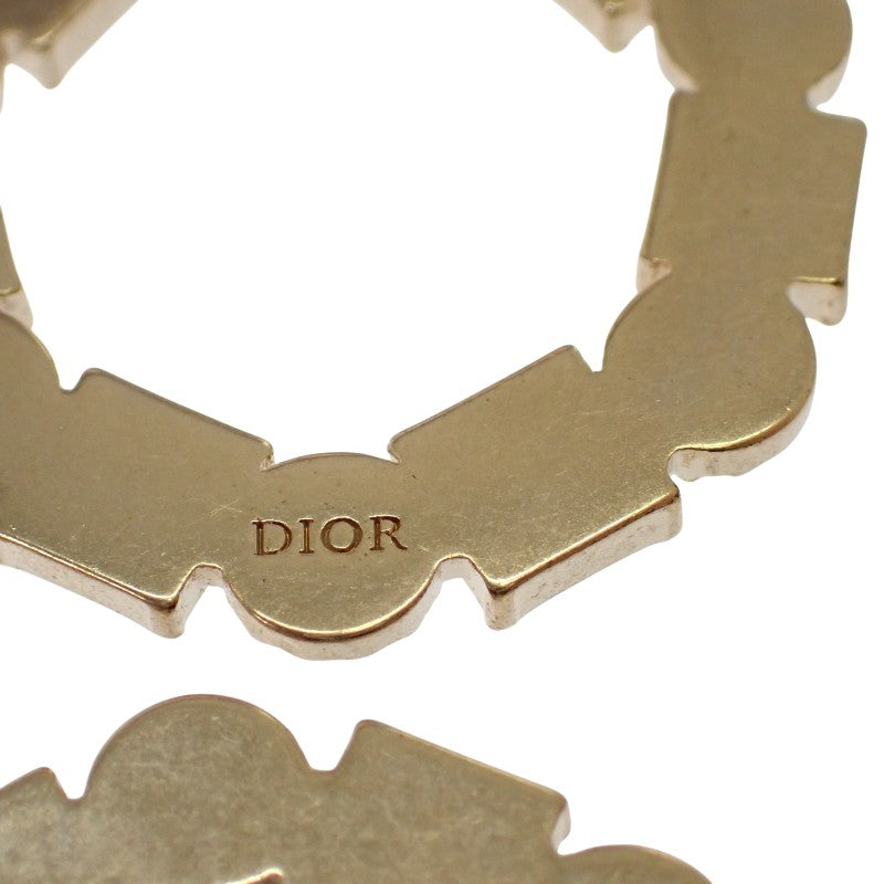 迪奧 Dior PETIT CD E1858PTCCY 耳環 金屬 黑色水晶 金色 女士【中古】【A級】
