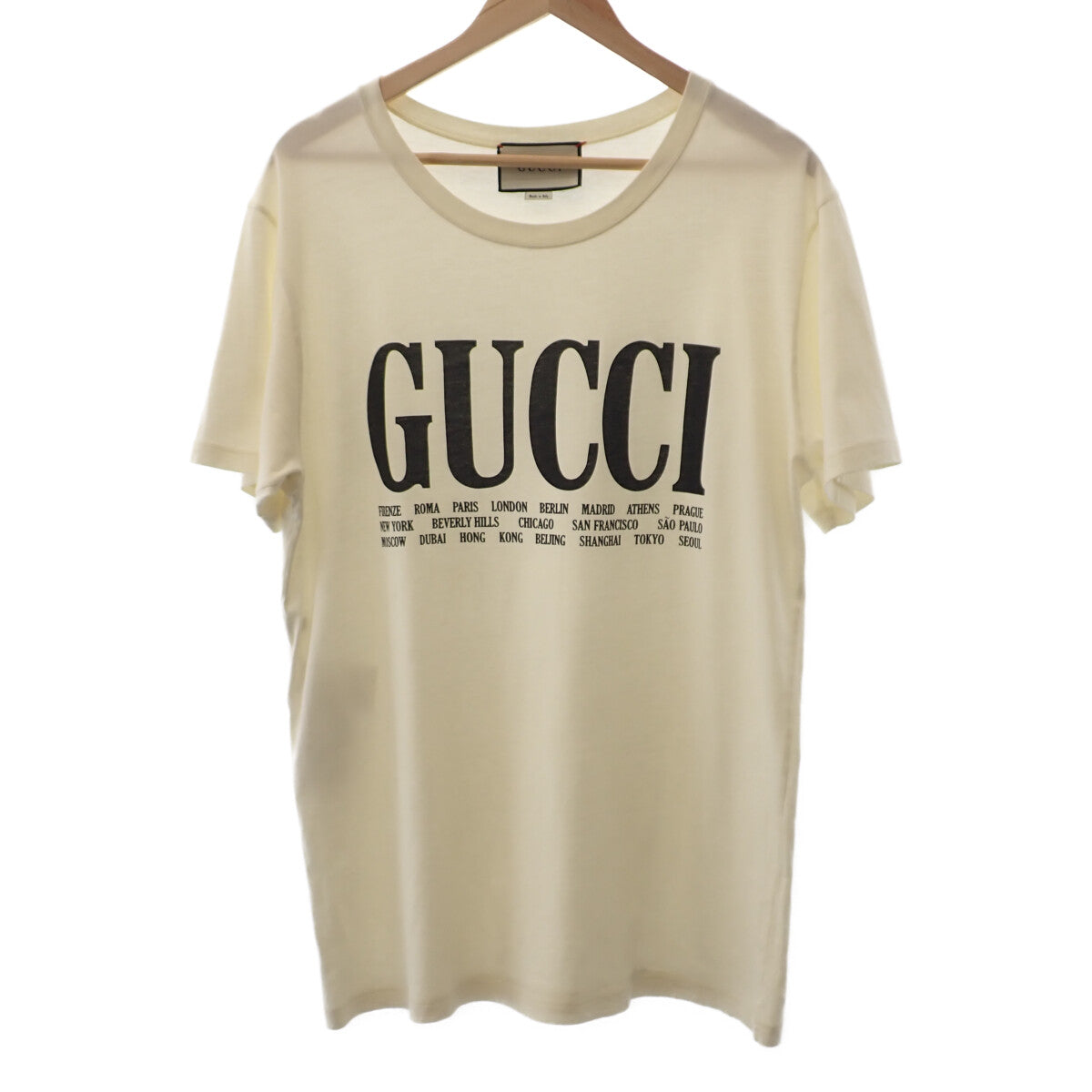 ABランク】GUCCI グッチ シティロゴプリント Tシャツ 半袖 トップス