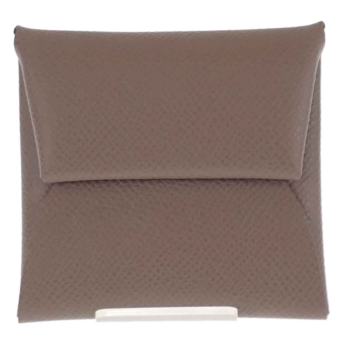 エルメス HERMES バスティア コインケース ヴォーエプソン エトゥープ ベージュ レディース【中古】【SAランク】