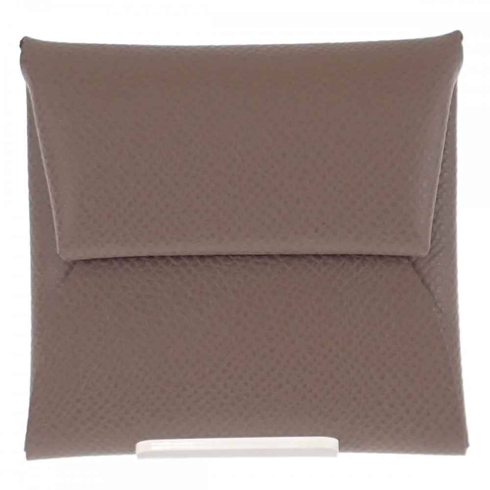 エルメス HERMES バスティア コインケース ヴォーエプソン エトゥープ レディース【中古】【Sランク】