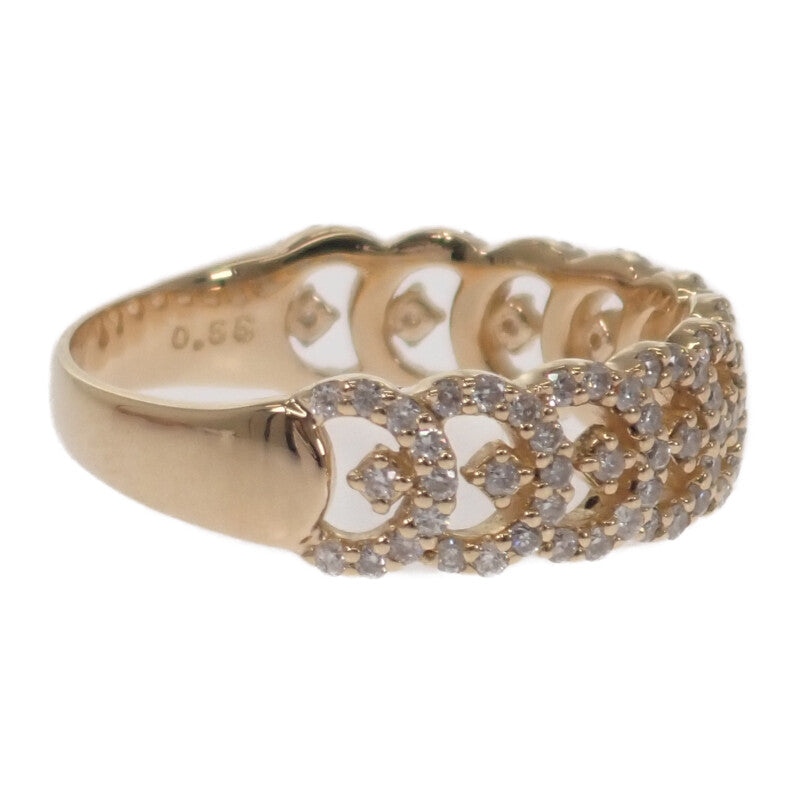 デザインジュエリー 14.5号 リング K18イエローゴールド ダイヤモンド レディース【中古】【Aランク】