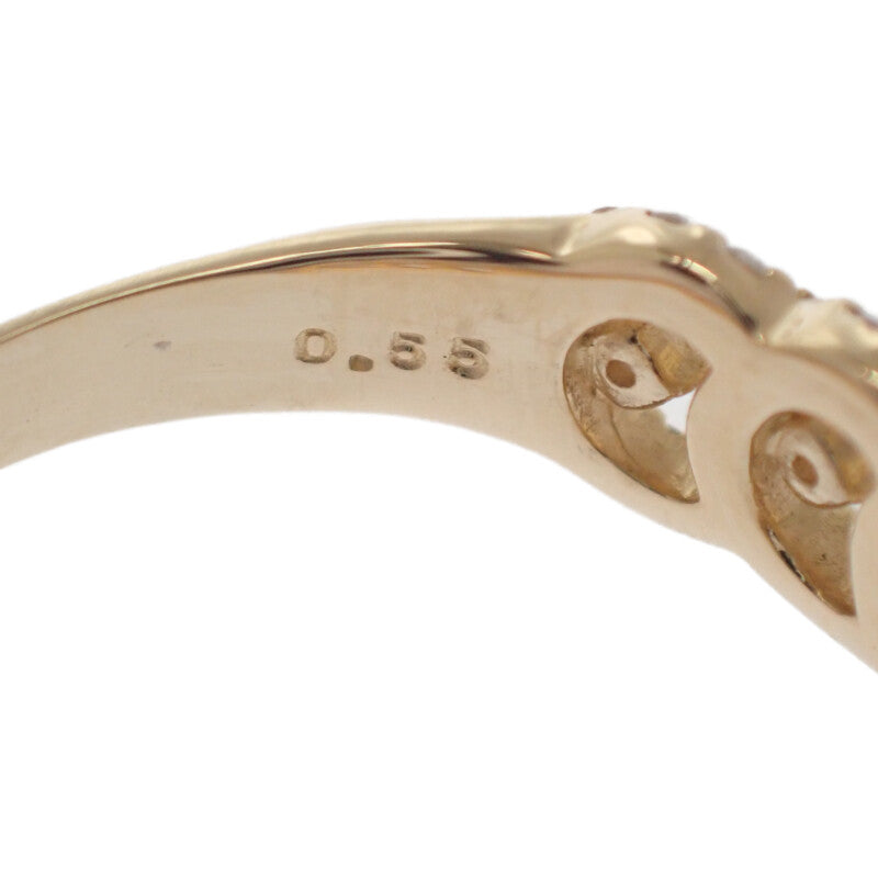 デザインジュエリー 14.5号 リング K18イエローゴールド ダイヤモンド レディース【中古】【Aランク】