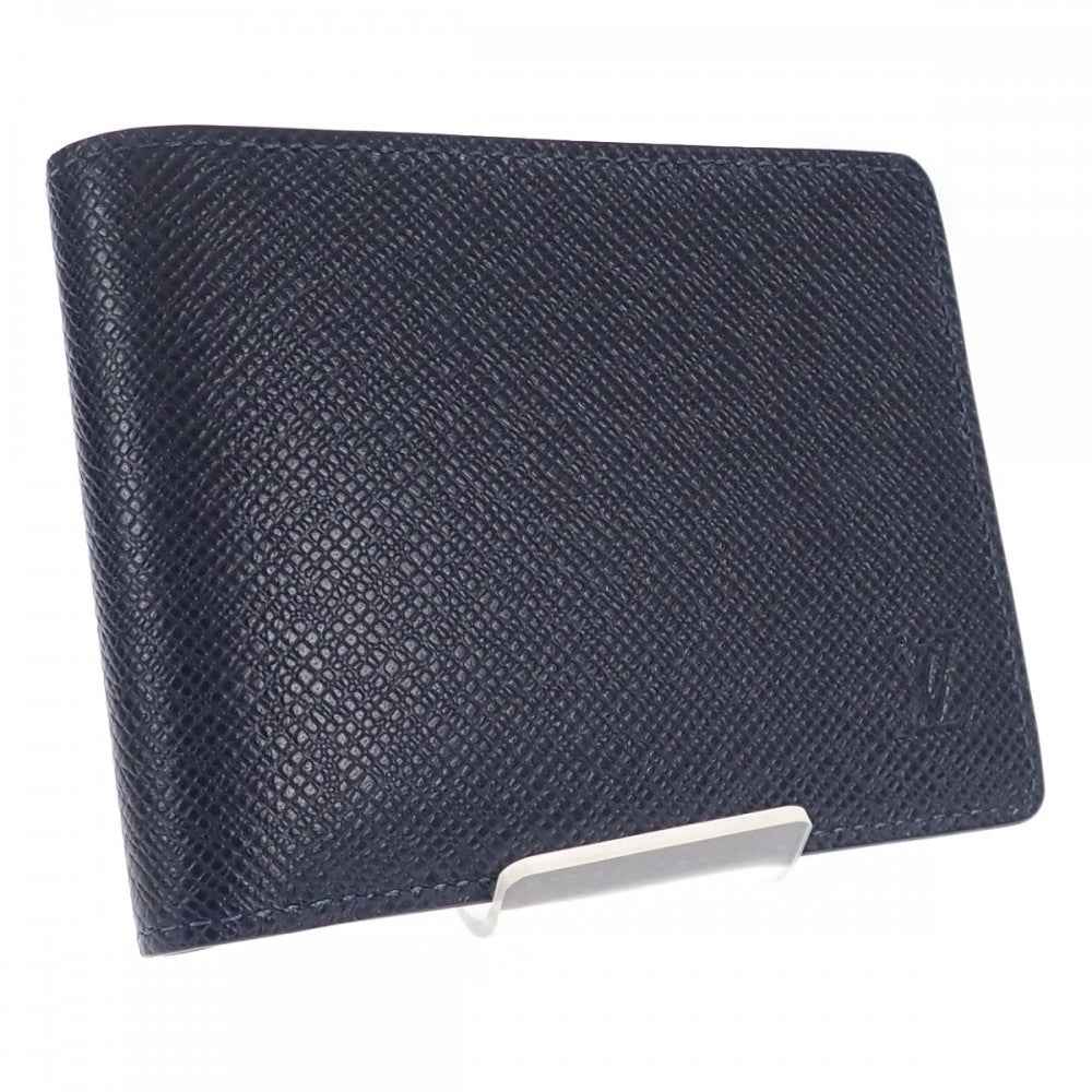 ルイヴィトン LOUIS VUITTON ポルトフォイユ・ミュルティプル M30530 二つ折り財布 タイガ ブルーマリーヌ メンズ【中古】【Aランク】